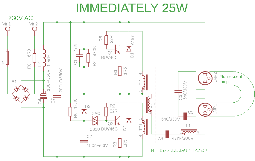 Schema IMMEDIATELY 25W