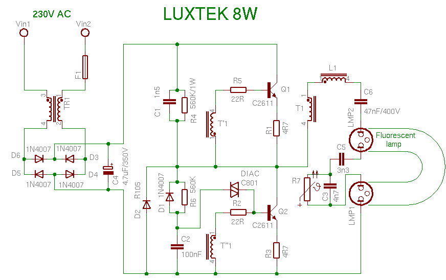 Schema Luxtek 8W