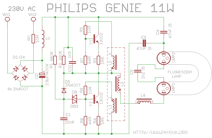 Schematics of PHILIPS GENIE 11W