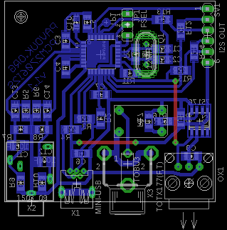 Component view of PCM2706 USB DAC